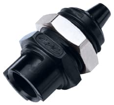 SMC Weibliche Gehäusedurchführung, offen, Barb für 1/8"(3,2mm) ID Schlauch, Acetal schwarz, bns (Bulk, unsteril)
