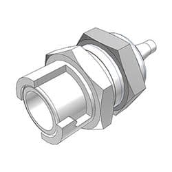 Female Quarter Turn - SMC Series to  3,0mm (.118") Tube Connection, Panel Mount, Acetal, Shut-Off