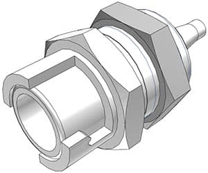 Panel Mount, Quarter Turn - SMC Series Female to Tube Fitment 3,0mm (.118") ID, Acetal White,