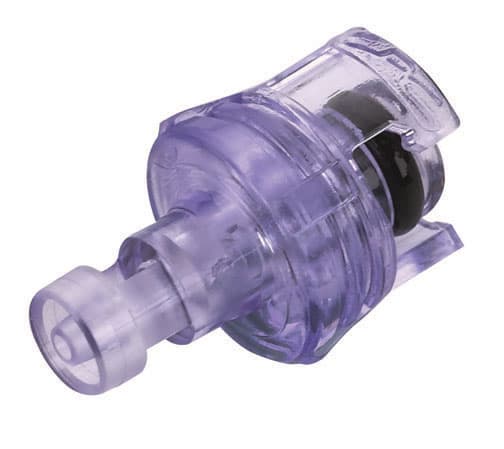 SMC Männliche Schnellverschlusskupplung, offen, Barb für 1/16"(1,6mm) ID Schlauch, PC bläulich gefärbt, bns (Bulk, unsteril)