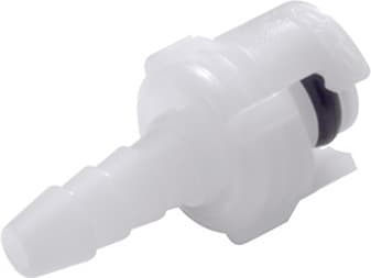 Straight, Quarter Turn - SMC Series Male to Tube Fitment 3,2mm (1/8") ID, Acetal White,