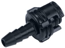 SMC Männliche Schnellverschlusskupplung, offen, Barb für 1/8"(3,2mm) ID Schlauch, Acetal schwarz, bns (Bulk, unsteril)