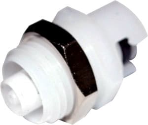 Panel Mount, Quarter Turn - SMC Series Male to Tube Fitment 1,6mm (1/16") ID, Acetal White,