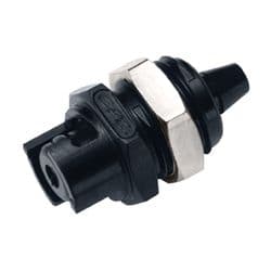 Male Quarter Turn - SMC Series to  3,2mm (1/8") Tube Connection, Panel Mount, Acetal, Open-Flow