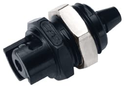 Panel Mount, Quarter Turn - SMC Series Male to Tube Fitment 3,2mm (1/8") ID, Acetal Black,