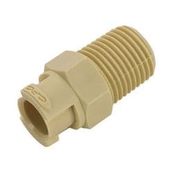 Female Quarter Turn - SMC Series to  1/8" Male NPT Thread , Straight, PP (Polypropylene), Open-Flow