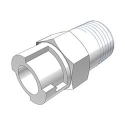 Female Quarter Turn - SMC Series to  1/8" Male NPT Thread , Straight, Acetal, Shut-Off