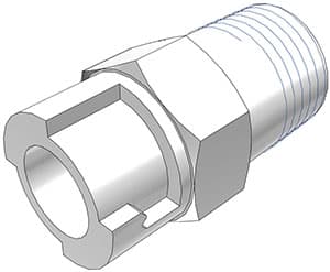 Straight, Quarter Turn - SMC Series Female to NPT 1/8", Acetal White,