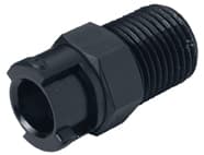 Straight, Quarter Turn - SMC Series Female to NPT 1/8", Acetal Black,
