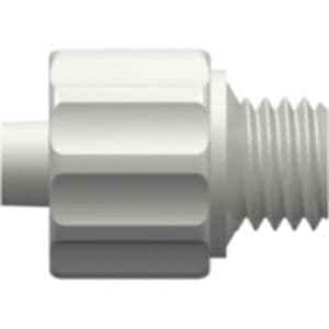 Male Luer Lock to Male UNF Thread 1/4"-28, Straight, PA (Polyamide), White