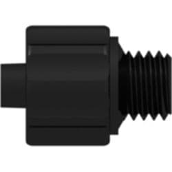 Male Luer Lock to Male UNF Thread 1/4"-28, Straight, Acetal, Black