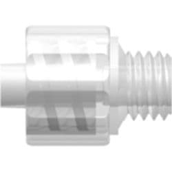 Male Luer Lock to Male UNF Thread 1/4"-28, Straight, PP (Polypropylene) - Animal Free, Natural