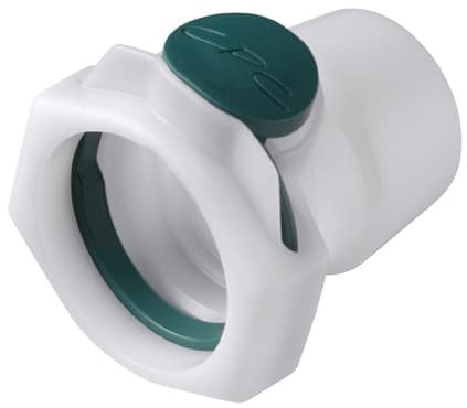 Straight, Thumb Latch - 6-Tube System Male to Tube Fitment 3,0mm (.118") ID, Acetal White, With Female Fitting Bodies