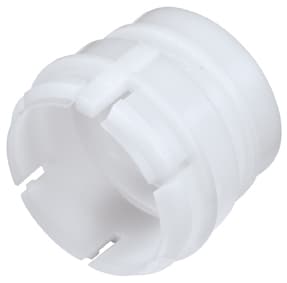 Straight, Thumb Latch - 6-Tube System Male to Tube Fitment 3,0mm (.118") ID, Acetal White, With Female Fitting Bodies