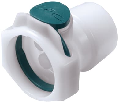 Straight, Thumb Latch - 6-Tube System Female to Tube Fitment 1,6mm (1/16") ID, Acetal White, With Female Fitting Bodies