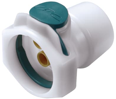 Straight, Thumb Latch - 6-Tube System Female to Tube Fitment 3,2mm (1/8") ID, Acetal White, With beige PP Female Fitting Bodies