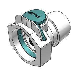 Female Thumb Latch - 6-Tube System to  1,6mm (1/16") Tube Connection, Straight, Acetal, Shut-Off