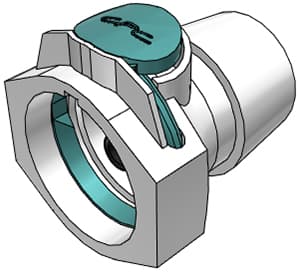 Straight, Thumb Latch - 6-Tube System Female to Tube Fitment 1,6mm (1/16") ID, Acetal White, With Female Fitting Bodies
