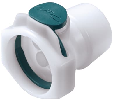 Straight, Thumb Latch - 6-Tube System Female to Tube Fitment 3,2mm (1/8") ID, Acetal White, With Female Fitting Bodies