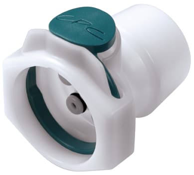 Straight, Thumb Latch - 6-Tube System Female to Tube Fitment 1,6mm (1/16") ID, Acetal White, With Male Fitting Bodies