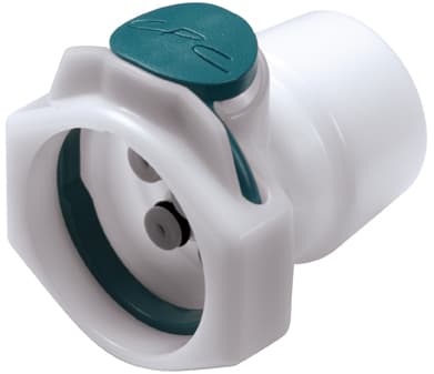 Straight, Thumb Latch - 6-Tube System Female to Tube Fitment 3,0mm (.118") ID, Acetal White, With Male Fitting Bodies
