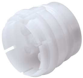 Straight, Thumb Latch - 6-Tube System Male to Tube Fitment 1,6mm (1/16") ID, Acetal White, With Male Fitting Bodies