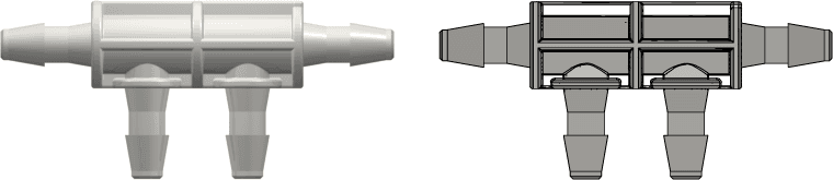 Mednet Spezial-Tüllen-Verbinder mit kundenspezifischer Geometrie für individuelle OEM-Schlauchsysteme