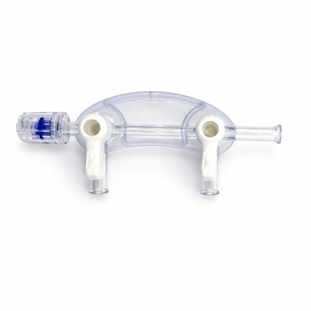 Mednet 2-gang high pressure manifold up to 1.200 psi for angiography and contrast delivery