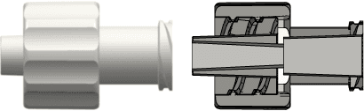 Mednet Luer Coupler verbindet zwei Luer-Anschlüsse zu einer sicheren ISO 80369-7 Schnittstelle