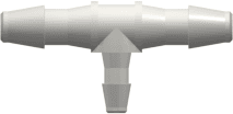 T-Reducer, 200 Series Barb 2,4mm (3/32") ID to 200 Series Barb 1,6mm (1/16") ID, PA (Polyamide) White