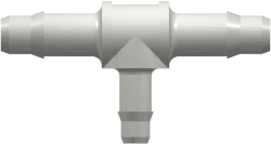 T-Reducer, 400 Series Barb 3,2mm (1/8") ID to 400 Series Barb 2,4mm (3/32") ID, PA (Polyamide) White