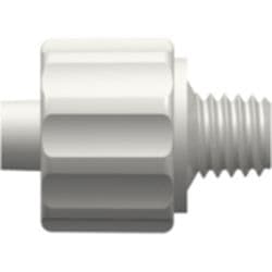 Male Luer Lock to Male Tapered Thread 10-32, Straight, PA (Polyamide), White