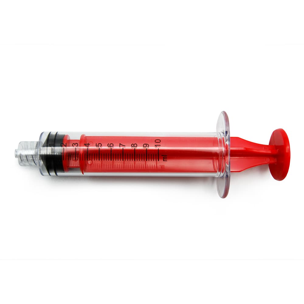 Farbcodierte Spritze 10ml, Luer Männlich - Lock, PC (Polycarbonate), Rot