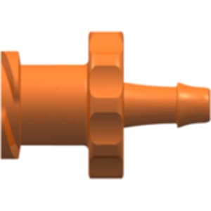Gerade, Luer Weiblich - Gewinde zu 500 Series Schlauchtülle 2,4mm (3/32") ID, PA (Polyamide) Orange