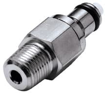 Straight, Thumb Latch - PMC/MC Series Male to NPT 1/8", Chrome Plated Brass, 1/8" Flow