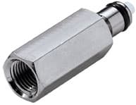Straight, Thumb Latch - PMC/MC Series Male to NPT 1/8", Chrome Plated Brass, 1/8" Flow