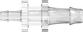 Gerades Reduzierstück, 500 Series Schlauchtülle 4,0mm (5/32") ID zu 500 Series Schlauchtülle 2,4mm (3/32") ID, PC (Polycarbonate) Transparent