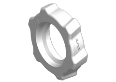 Nut, UNF Female 1/4"-28 to, PA (Polyamide) White, Can be used with FTLLB or FTLB Panel Mounts