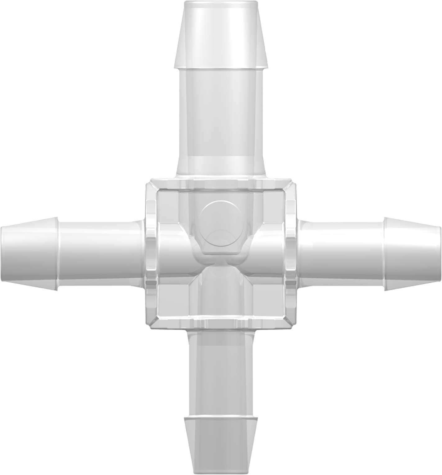 X-Reducer, 600 Series Barb 25,4mm (1") ID to 600 Series Barb 19,0mm (3/4") ID, PP (Polypropylene) - Animal Free Natural
