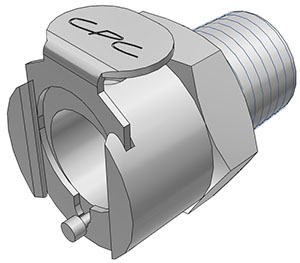 Straight, Thumb Latch - PLC/LC Series Female to NPT 1/4", Chrome Plated Brass, 1/4" Flow, Metal Latch, NSF Version, FDA Buna N O-Ring