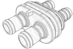 Straight, Thumb Latch - DPC Series Male to Tube Fitment 9,5mm (3/8") ID, Acetal White,