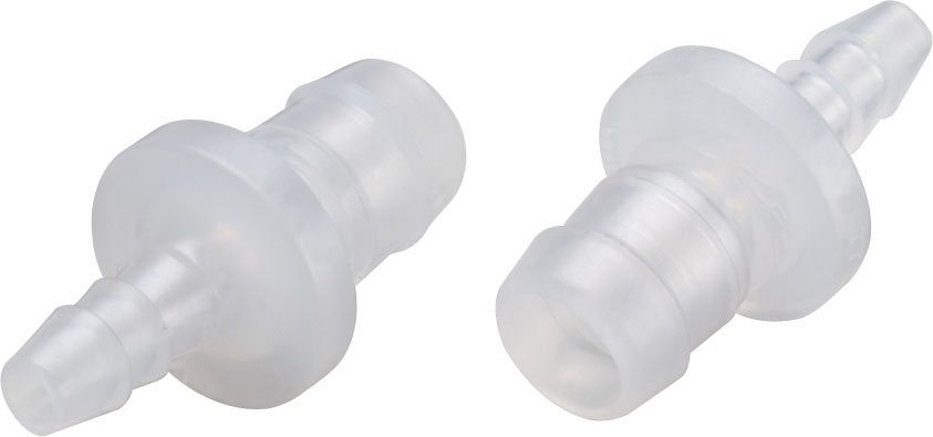 Straight, Thumb Latch - PMC/MC Series Male to Tube Fitment 3,2mm (1/8") ID, PE (Polyethylene) Natural, 1/8" Flow