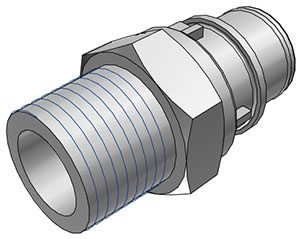 Straight, Thumb Latch - HFC Series Male to NPT 1/2", PP (Polypropylene) Grey, 1/2" Flow