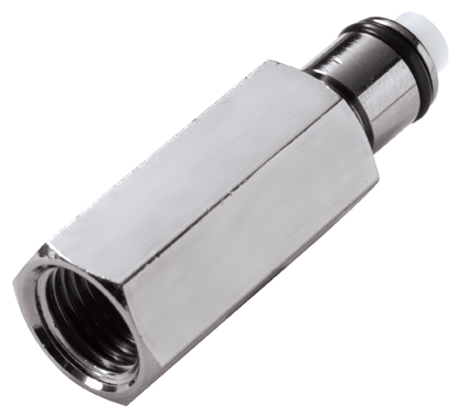 Straight, Thumb Latch - PLC/LC Series Male to BSPP Female 1/4", Chrome Plated Brass, 1/4" Flow