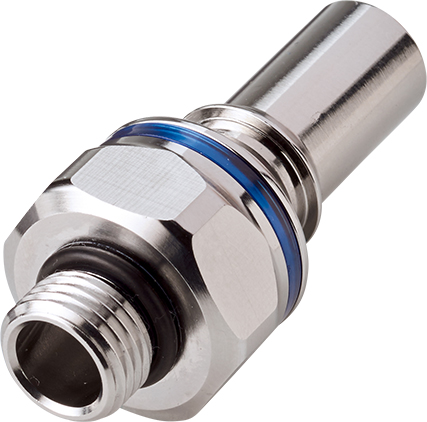 Straight, Thumb Latch - LQ6 Non-Spill Series Male to SAE 3/8", Chrome Plated Brass Blue, 3/8" Flow