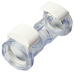Straight, Thumb Latch - MPX Female to Thumb Latch - MPX Female, PC (Polycarbonate) Purple Tint, Plastic Latch