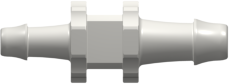 Straight Reducer, 400 Series Barb 3,2mm (1/8") ID to 500 Series Barb 2,4mm (3/32") ID, PA (Polyamide) White