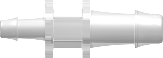 Straight Reducer, 500 Series Barb 8,0mm (5/16") ID to 500 Series Barb 4,8mm (3/16") ID, PP (Polypropylene) - Animal Free Natural
