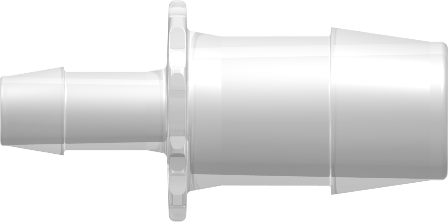 Straight Reducer, 600 Series Barb 25,4mm (1") ID to 600 Series Barb 12,7mm (1/2") ID, PP (Polypropylene) - Animal Free Natural