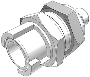Panel Mount, Quarter Turn - SMC Series Female to Tube Fitment 1,6mm (1/16") ID, Acetal White,
